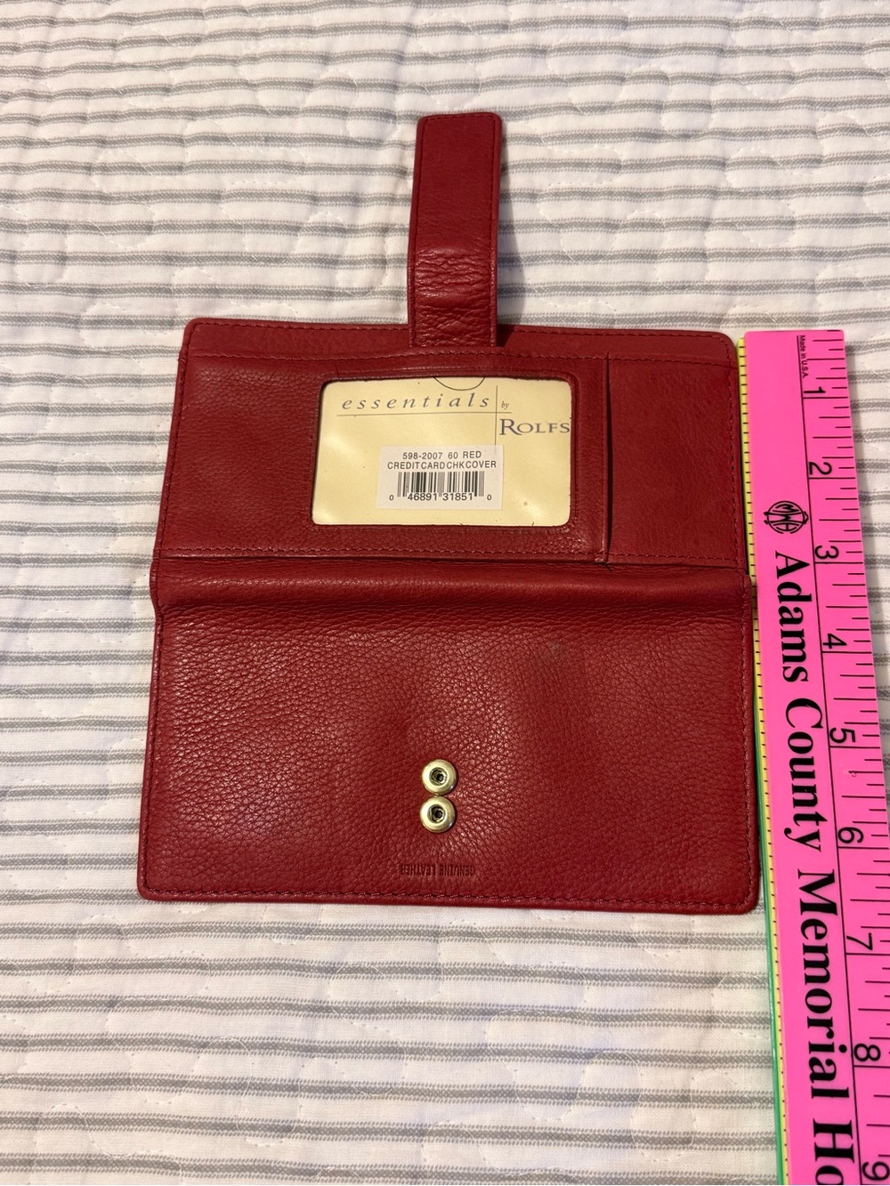 Rolf’s Red Leather Card Case Wallet